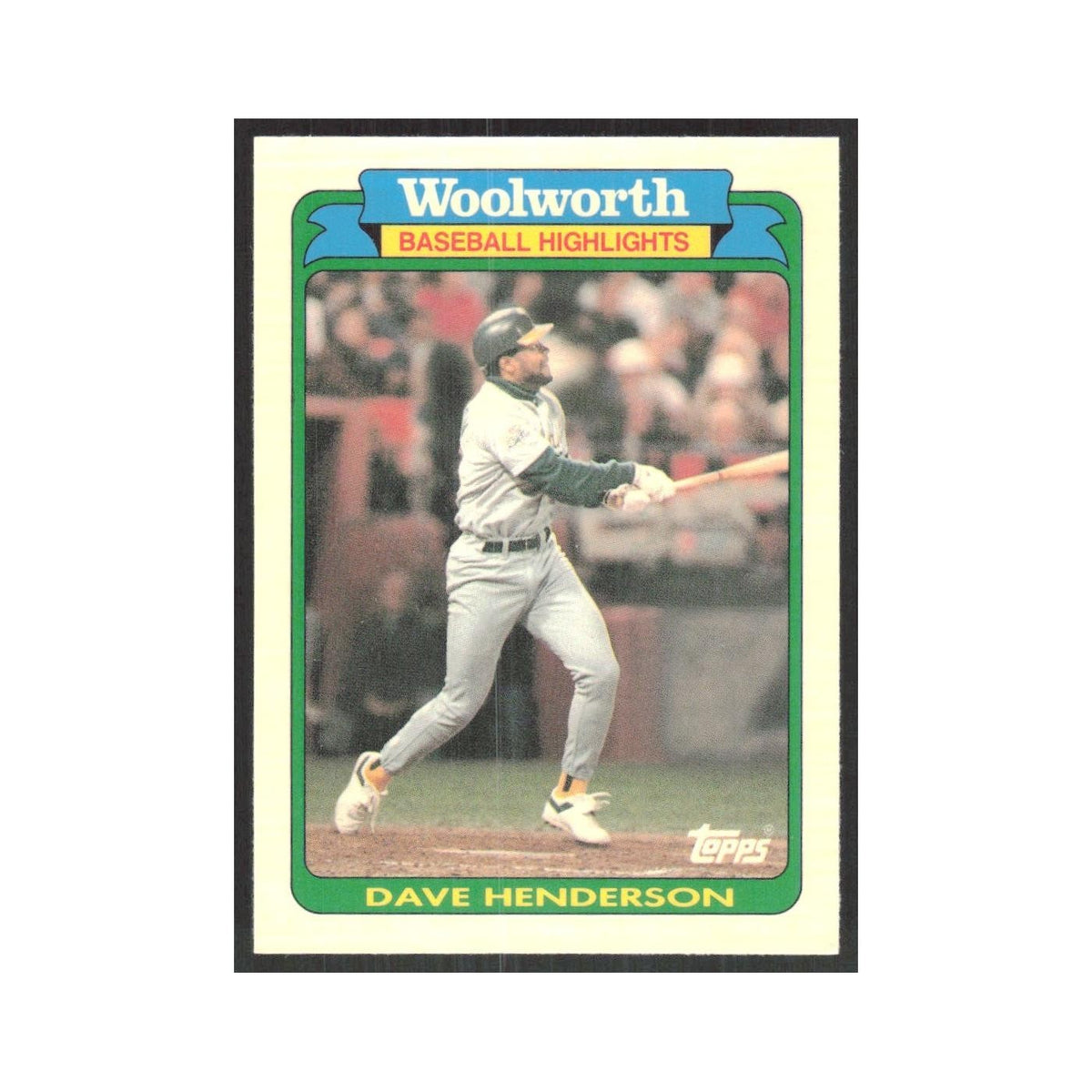 1990 Topps Woolworth Dave Henderson Athletics #29