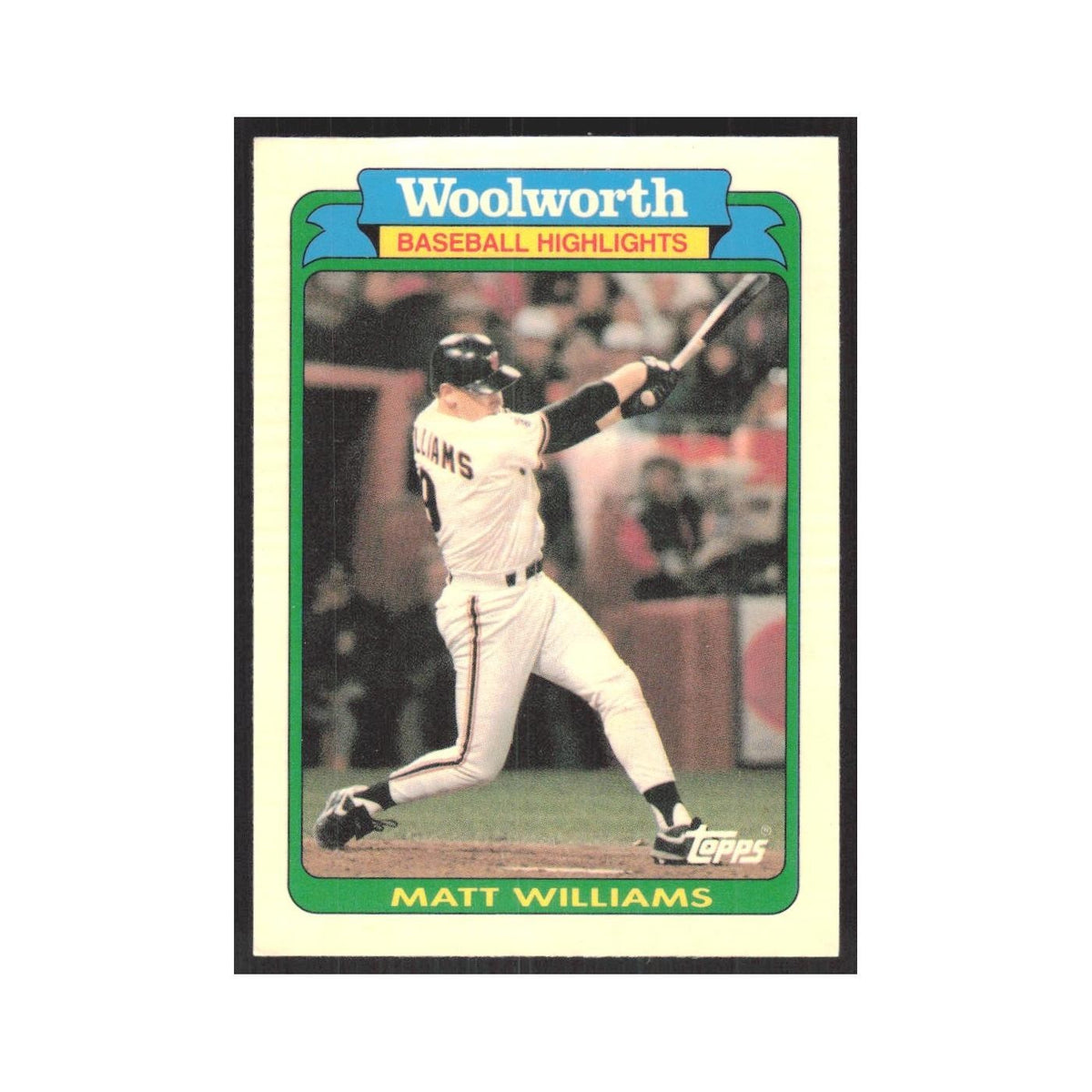 1990 Topps Woolworth Matt Williams Giants #30