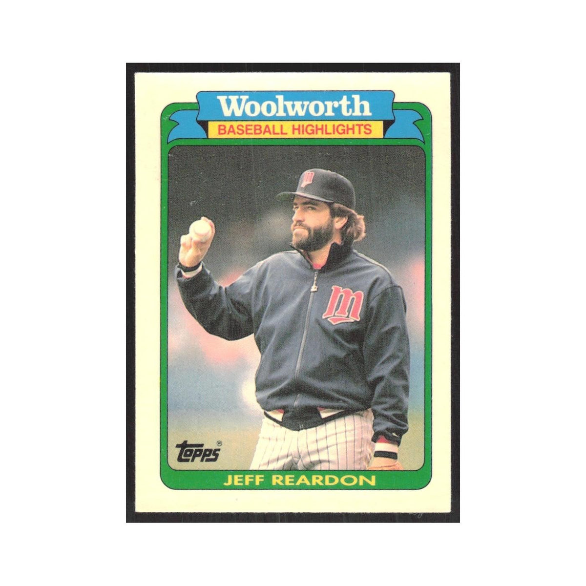 1990 Topps Woolworth Jeff Reardon Twins #17