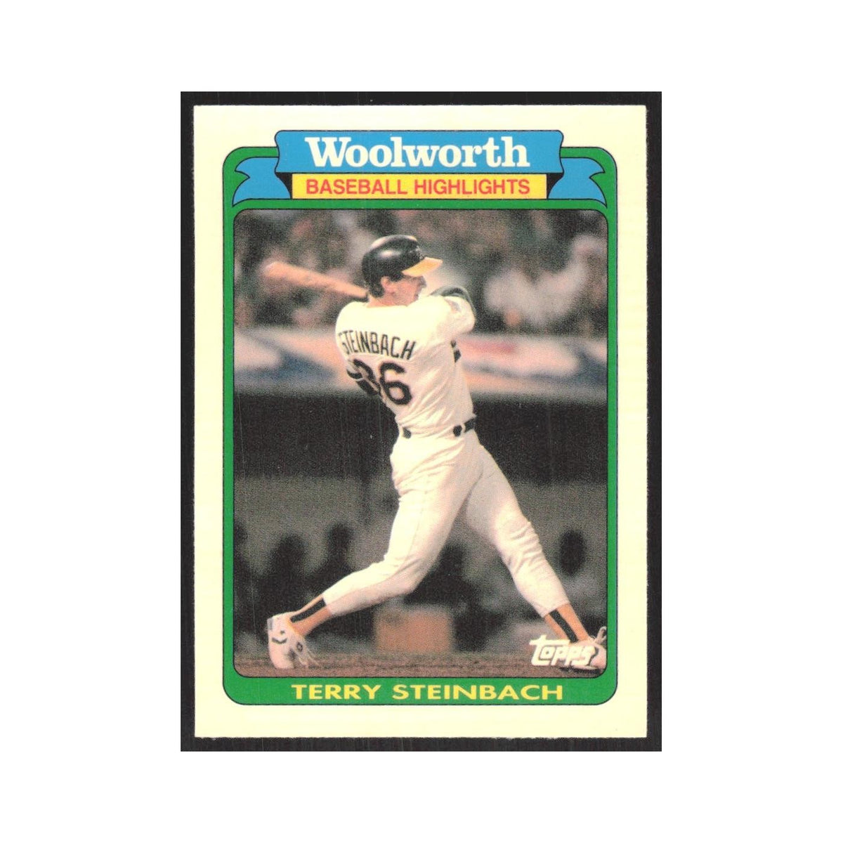 1990 Topps Woolworth Terry Steinbach Athletics #28