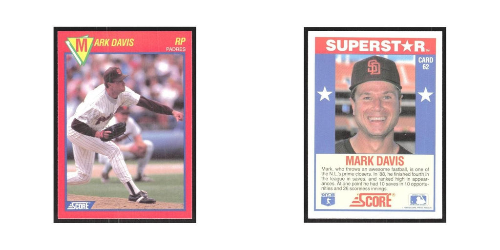1989 Score Superstars Mark Davis Padres #62