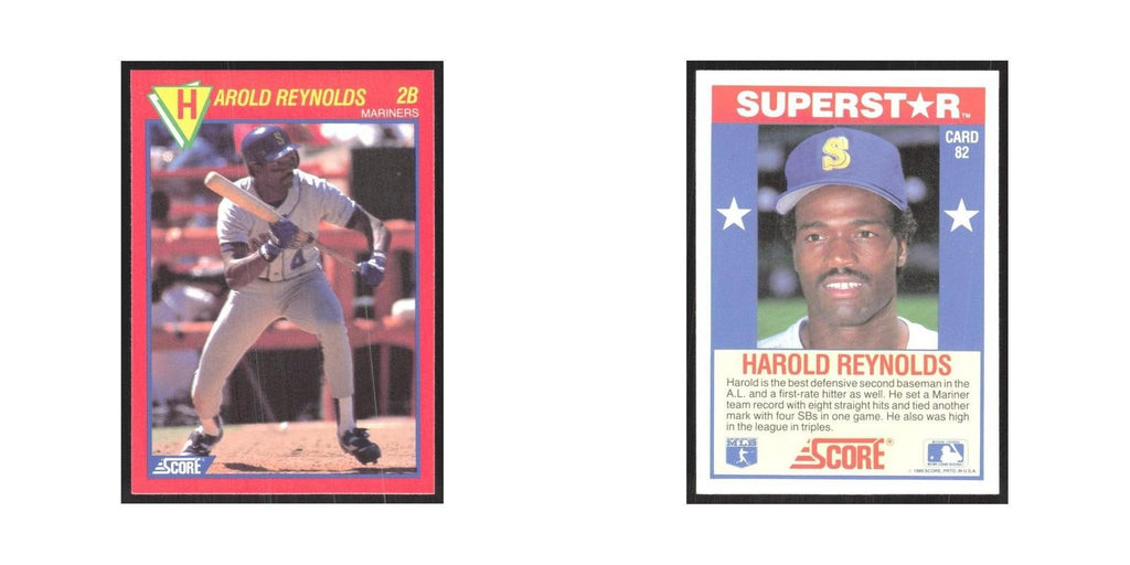 1989 Score Superstars Harold Reynolds Mariners #82