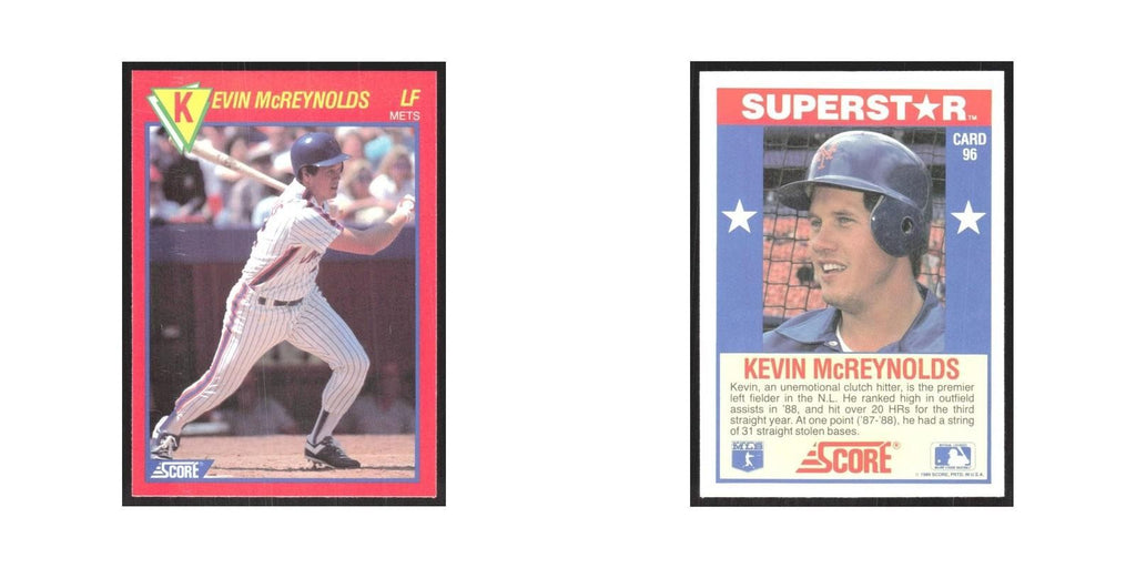 1989 Score Superstars Kevin McReynolds Mets #96