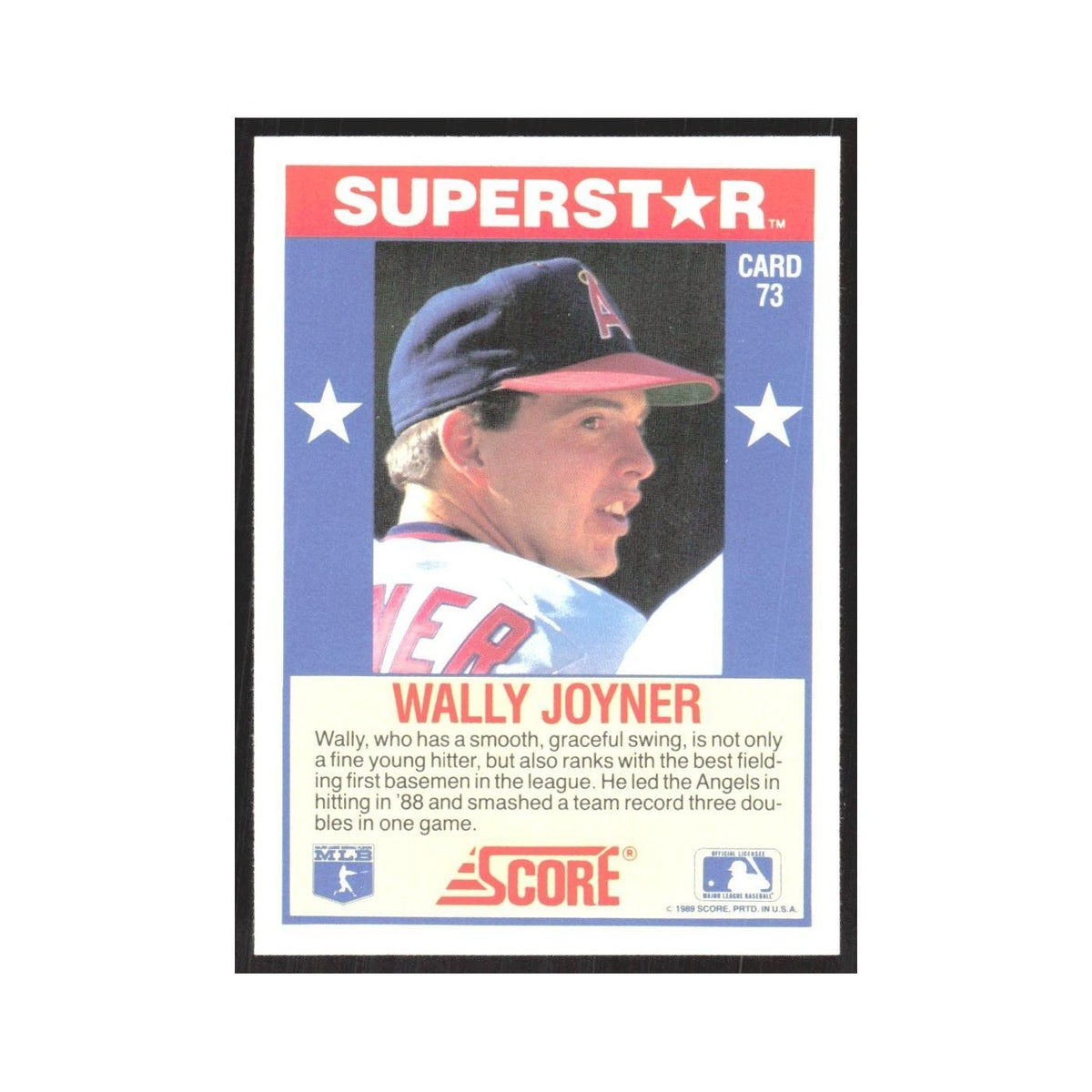 1989 Score Superstars Wally Joyner Angels #73