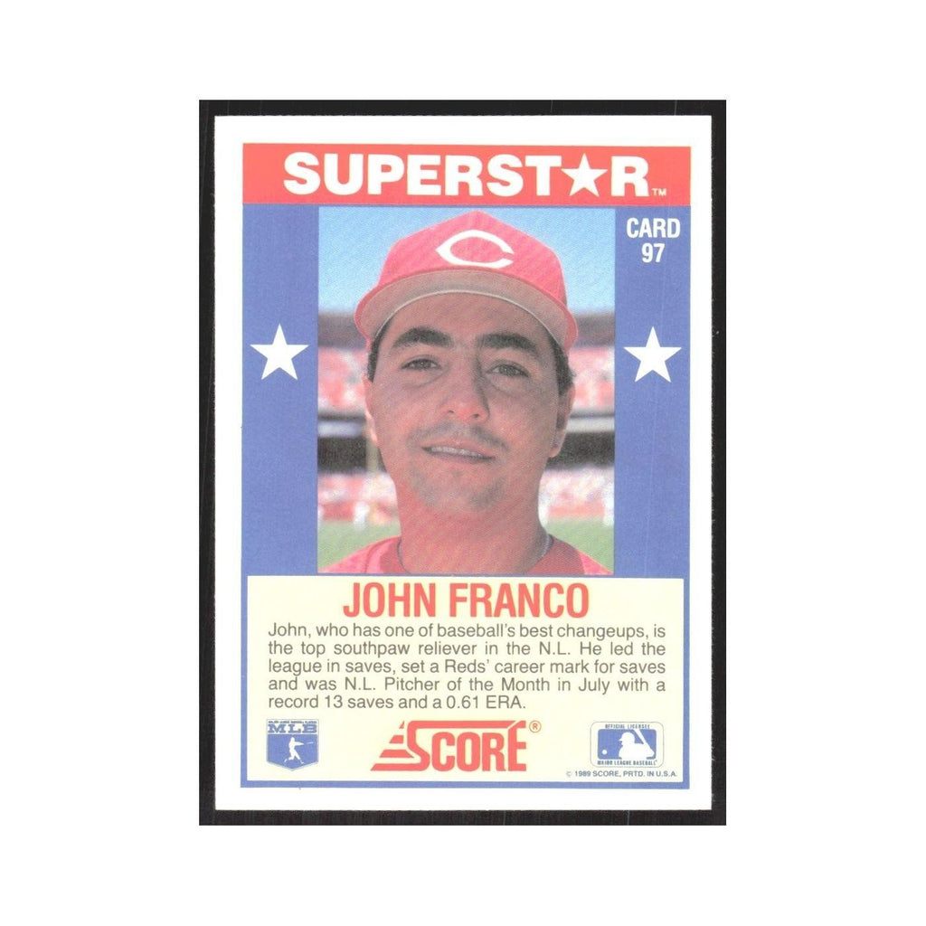 1989 Score Superstars John Franco Reds #97