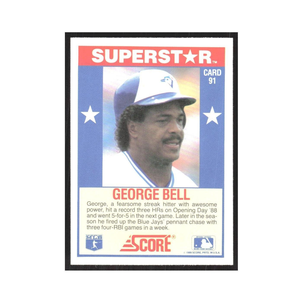 1989 Score Superstars George Bell Blue Jays #91