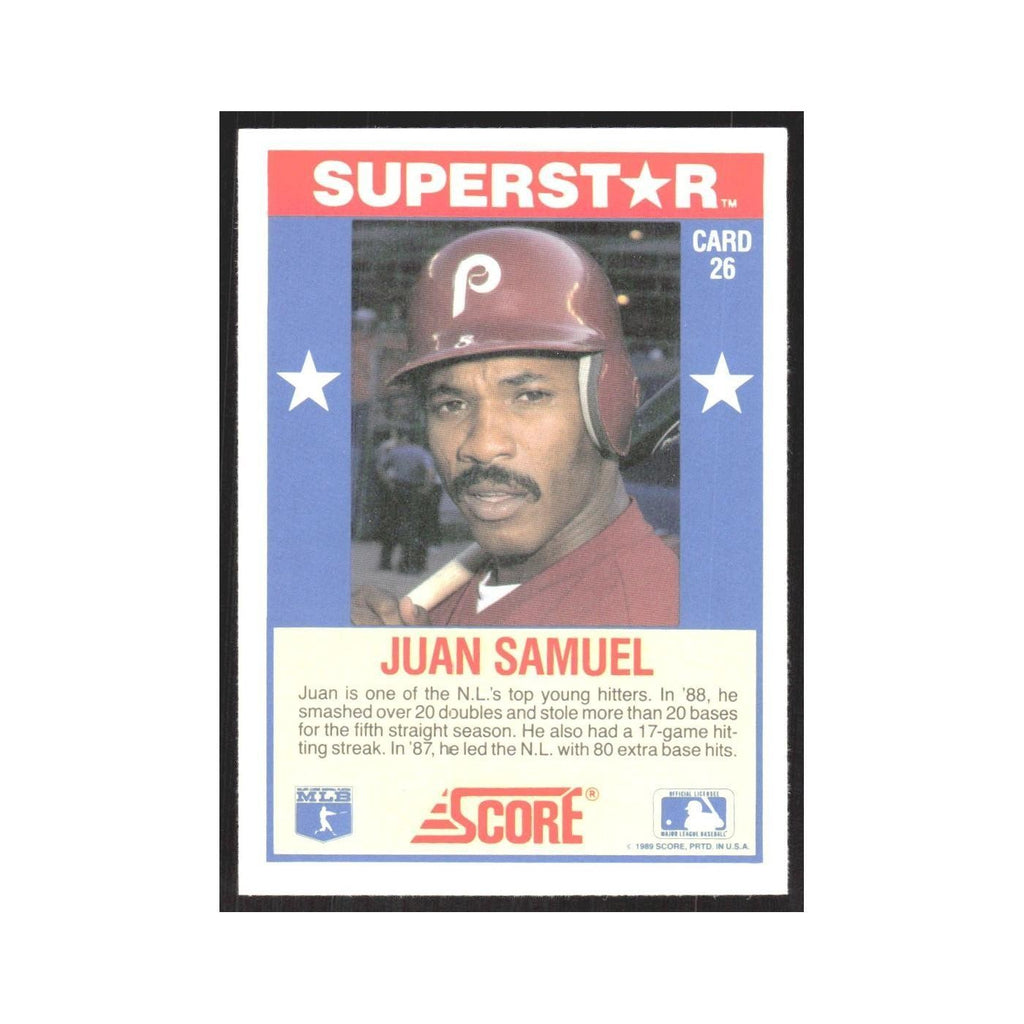 1989 Score Superstars Juan Samuel Phillies #26