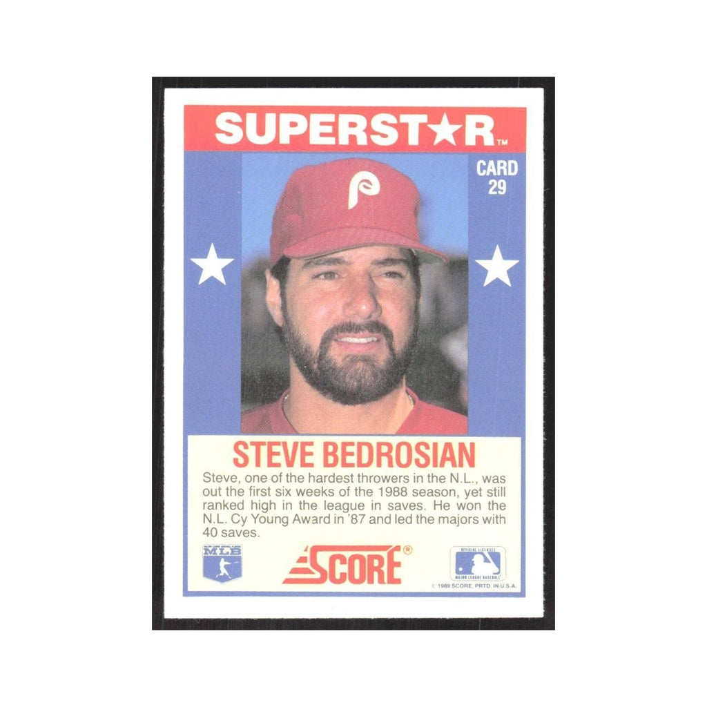1989 Score Superstars Steve Bedrosian Phillies #29