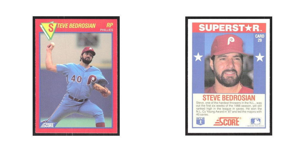 1989 Score Superstars Steve Bedrosian Phillies #29