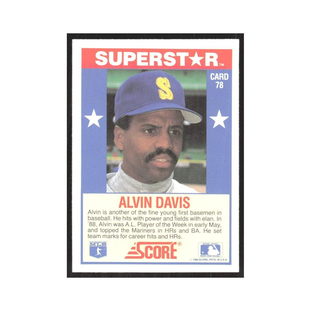 1989 Score Superstars Alvin Davis Mariners #78