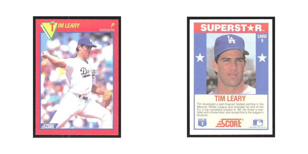 1989 Score Superstars Tim Leary Dodgers #9