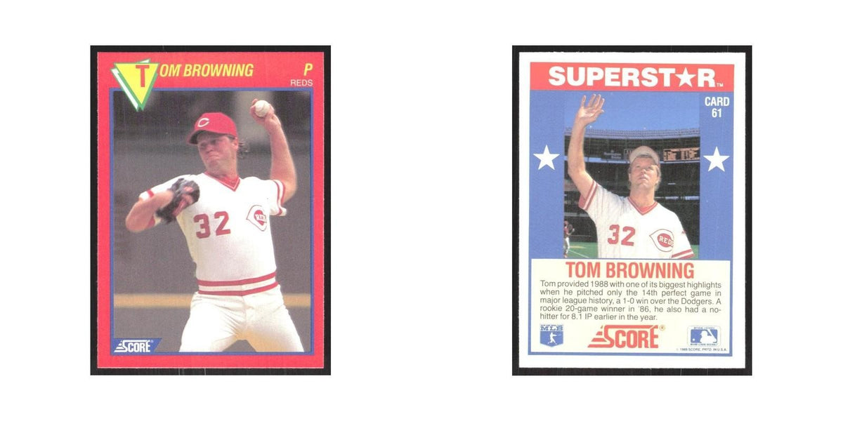 1989 Score Superstars Tom Browning Reds #61