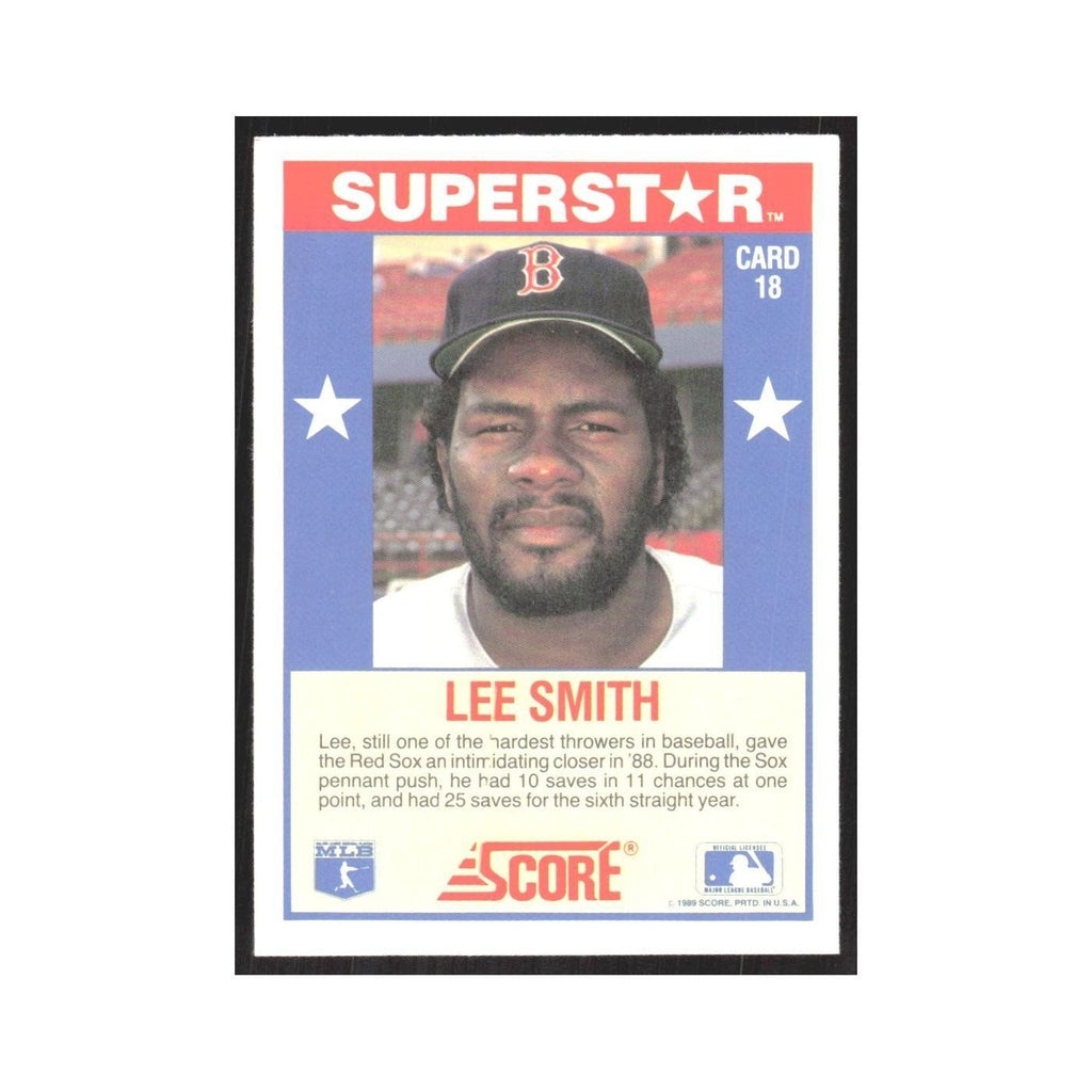 1989 Score Superstars Lee Smith Red Sox #18