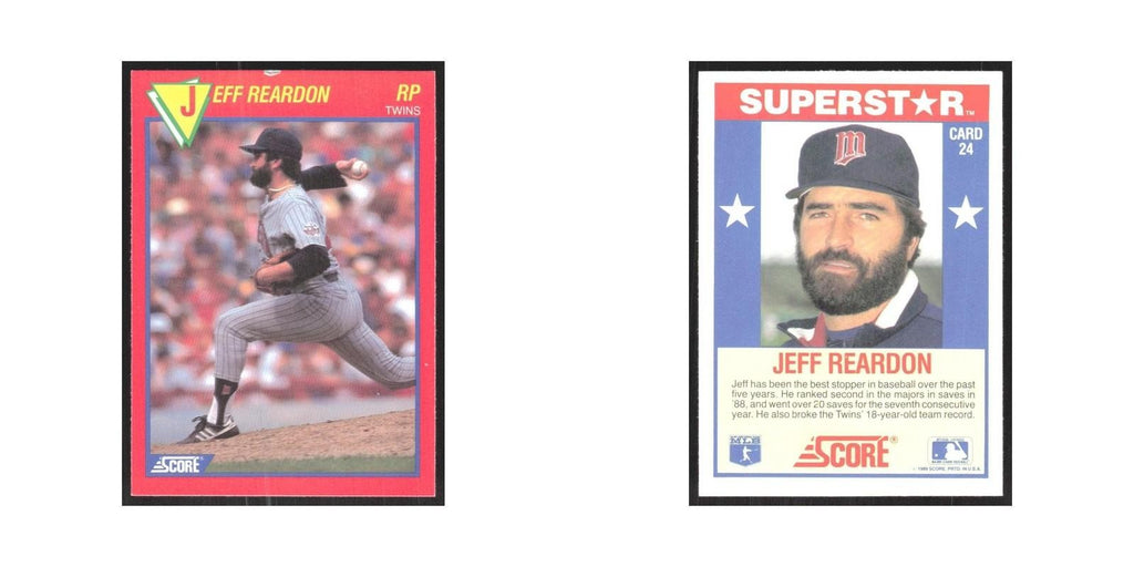 1989 Score Superstars Jeff Reardon Twins #24