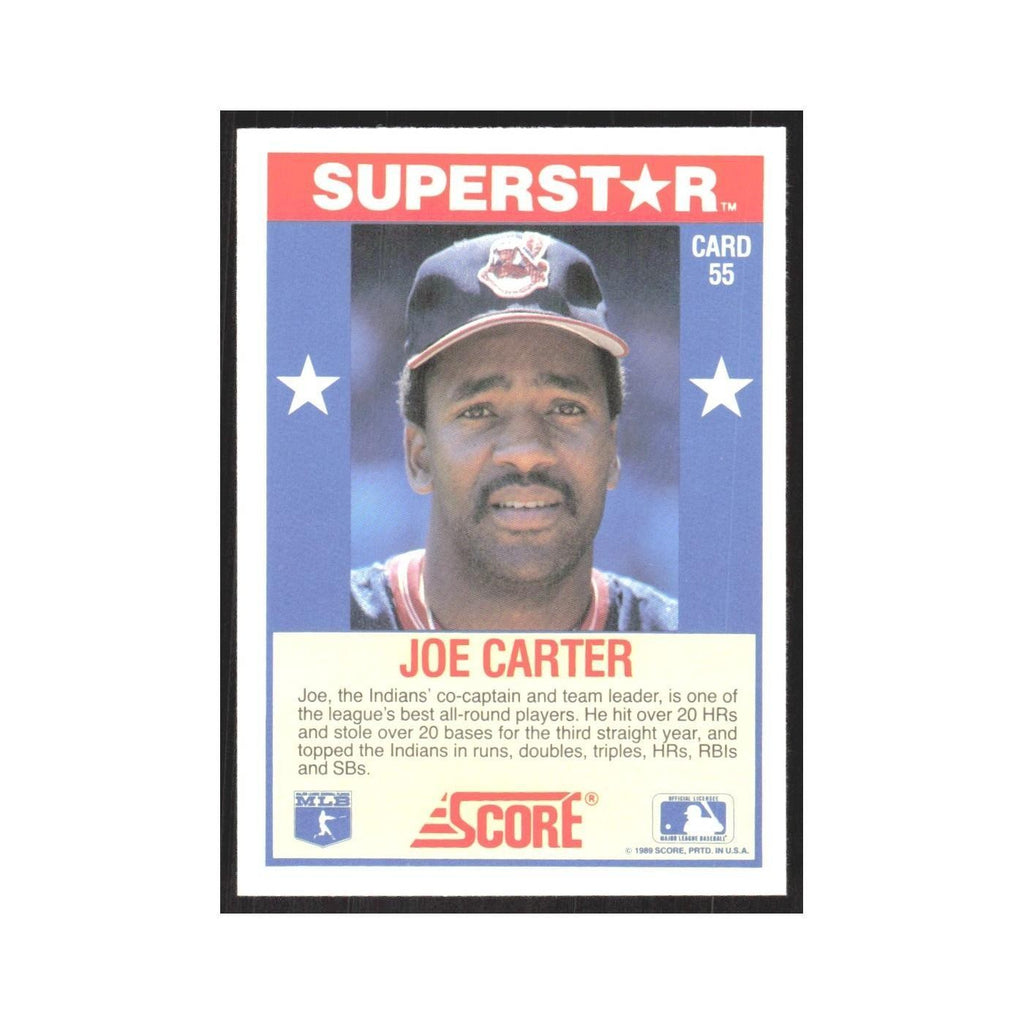 1989 Score Superstars Joe Carter Indians #55