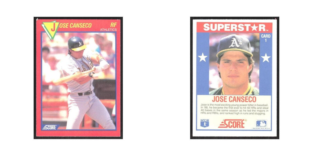 1989 Score Superstars Jose Canseco Athletics #1
