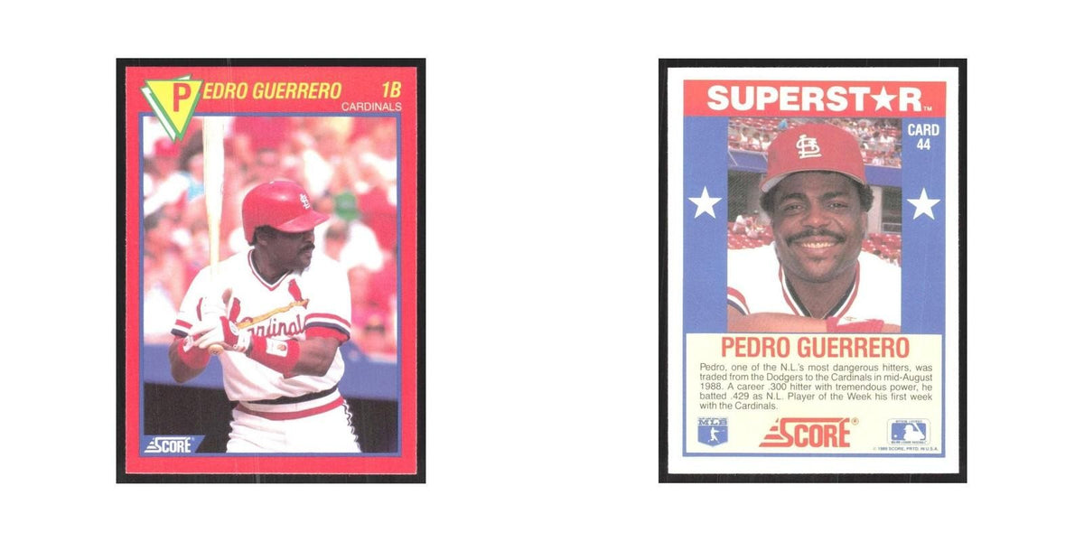 1989 Score Superstars Pedro Guerrero Cardinals #44