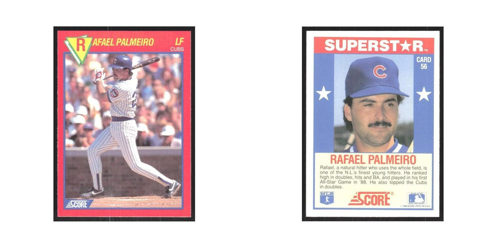1989 Score Superstars Rafael Palmeiro Cubs #56