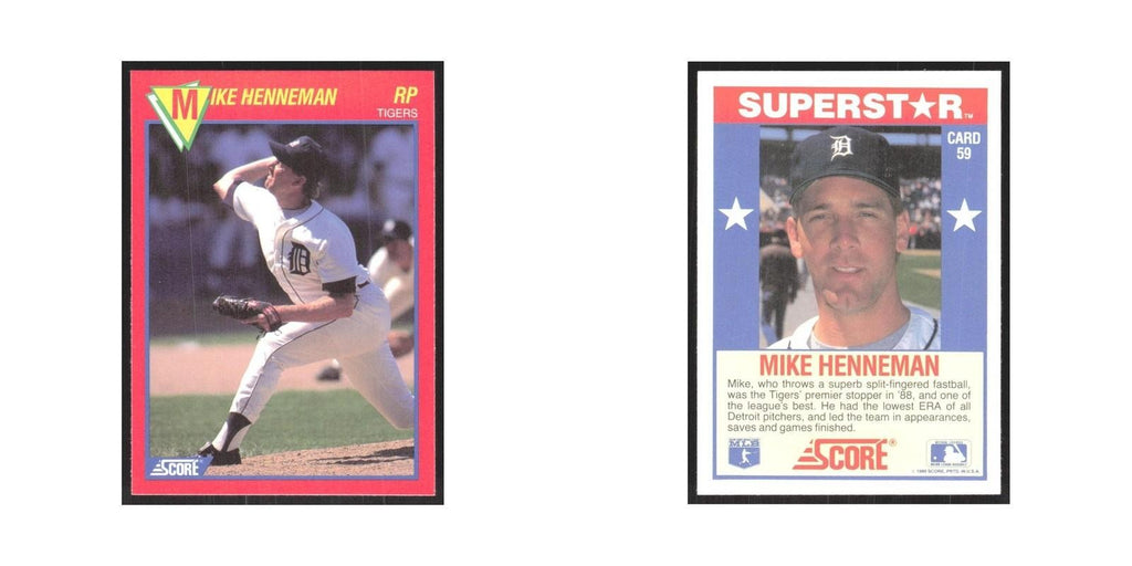 1989 Score Superstars Mike Henneman Tigers #59