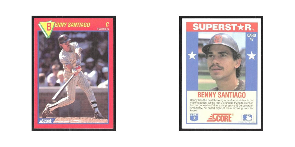 1989 Score Superstars Benny Santiago Padres #47