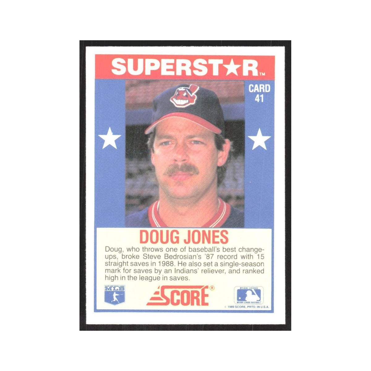 1989 Score Superstars Doug Jones Indians #41