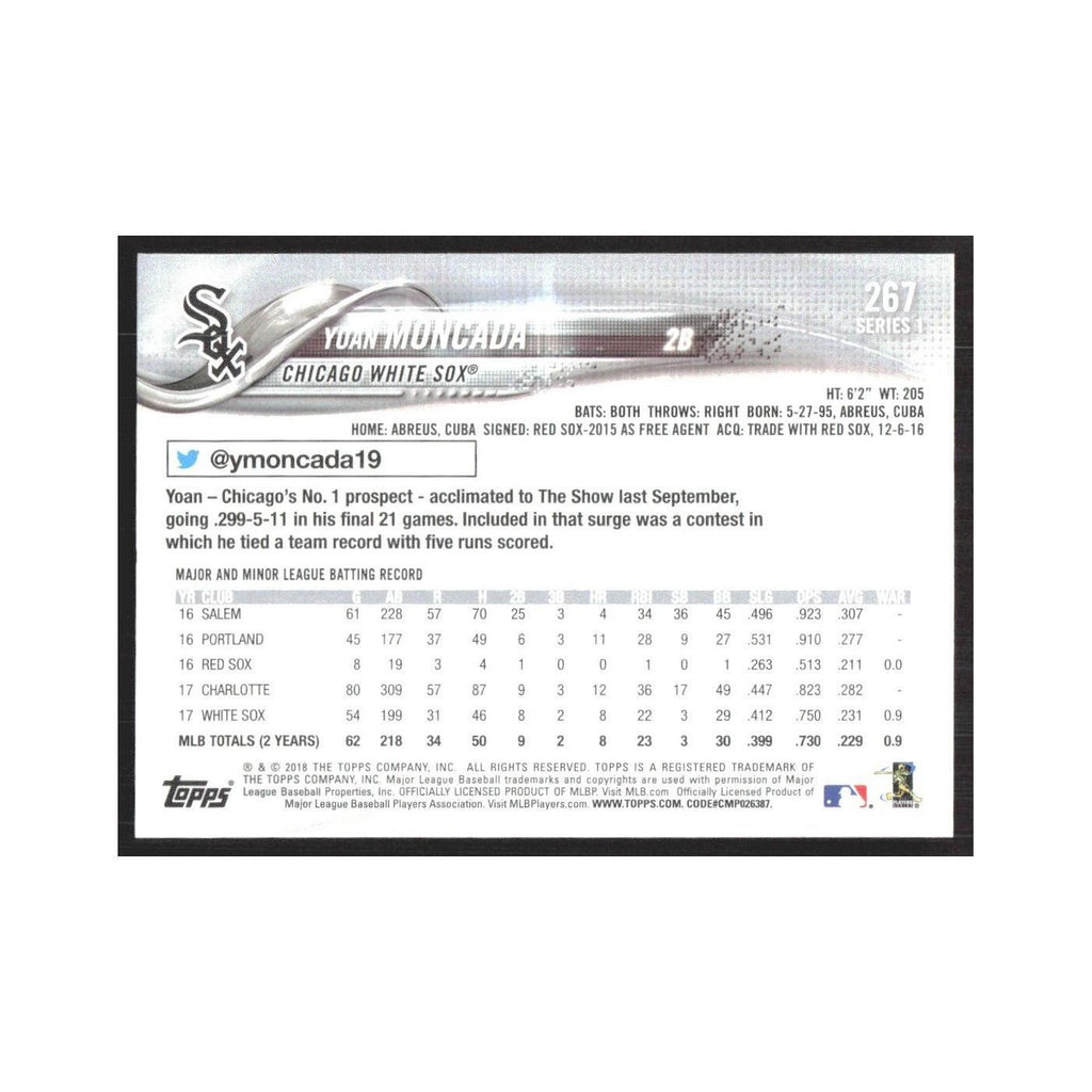 2018 Topps Yoan Moncada White Sox #267