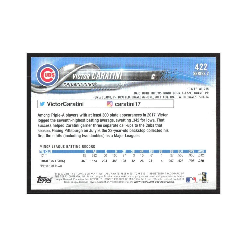 2018 Topps Victor Caratini RC Cubs #422