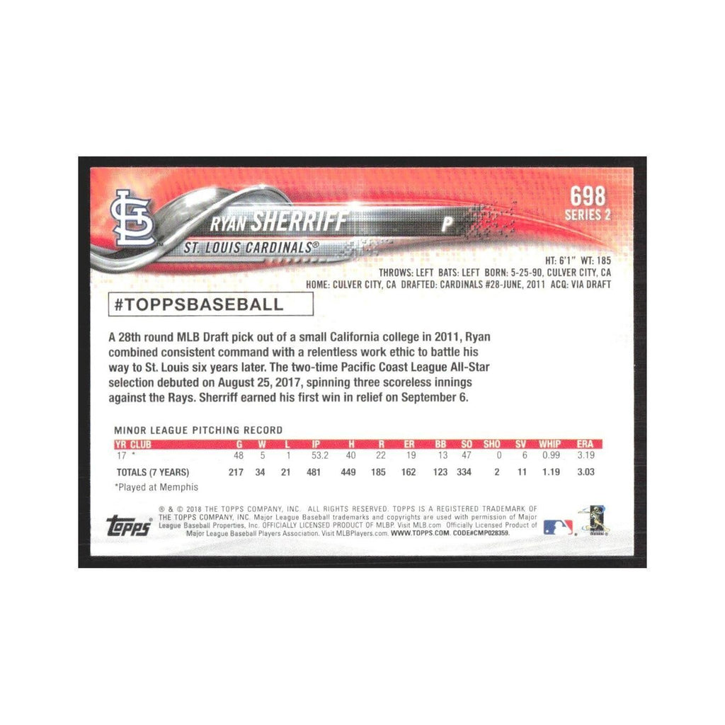 2018 Topps Ryan Sherriff RC Cardinals #698