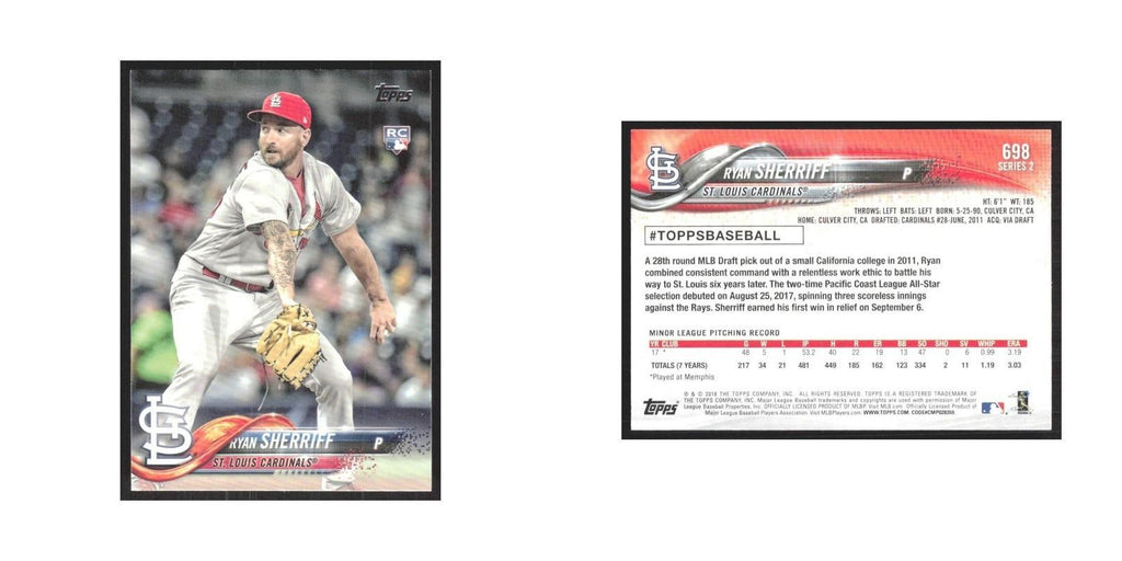 2018 Topps Ryan Sherriff RC Cardinals #698