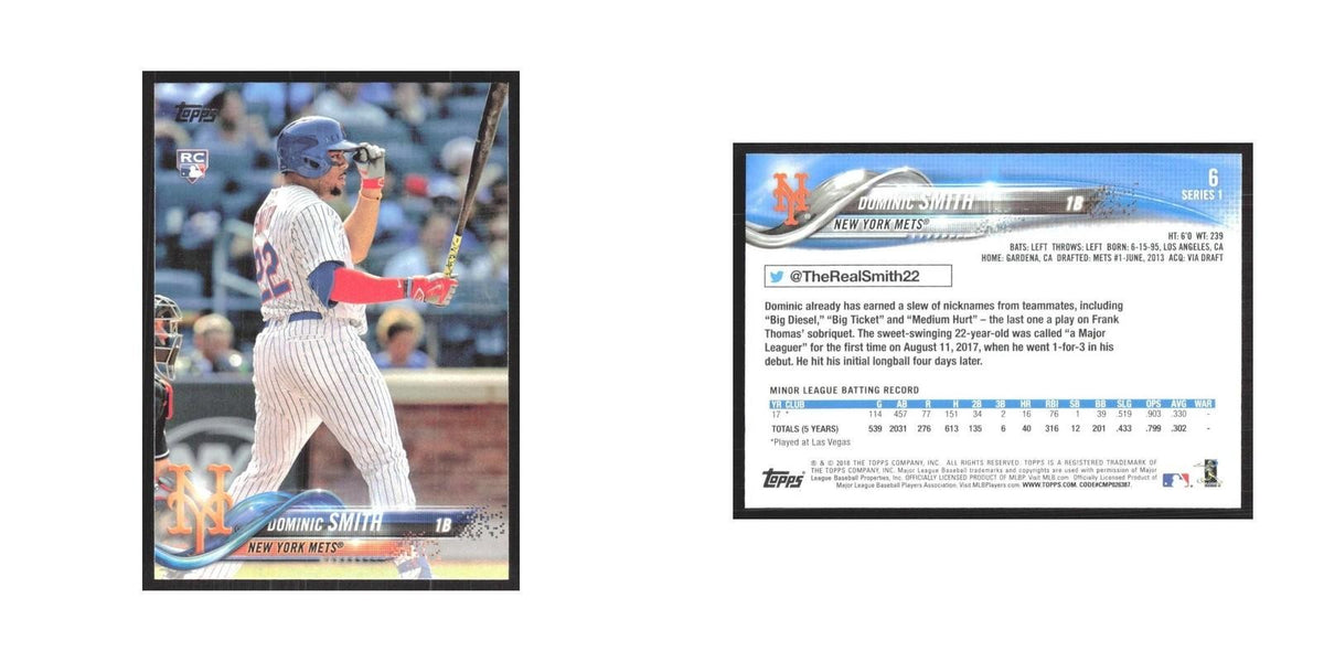 2018 Topps Dominic Smith RC Mets #6