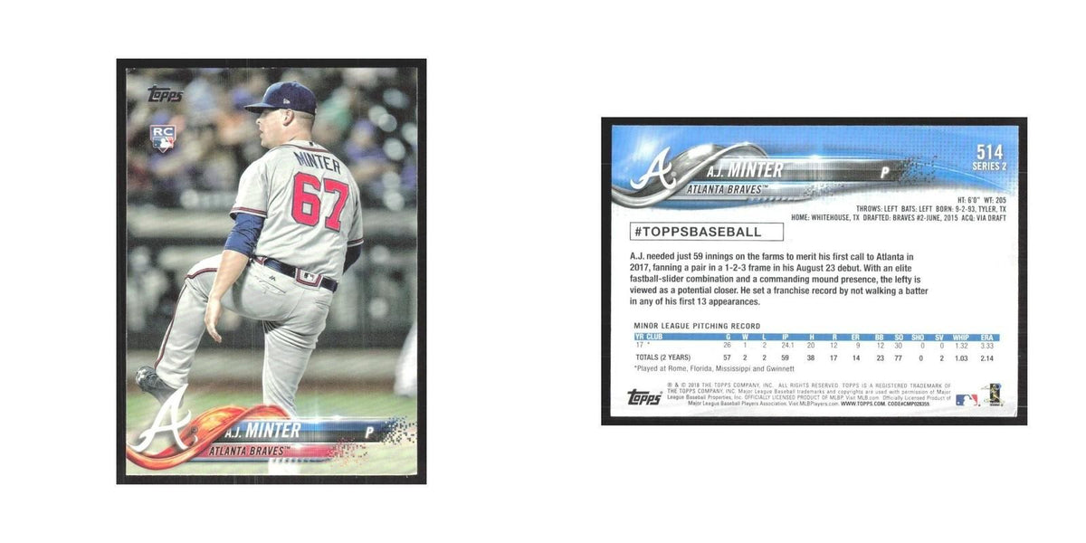 2018 Topps A.J. Minter RC Braves #514