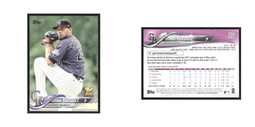 2018 Topps German Marquez Rockies #534