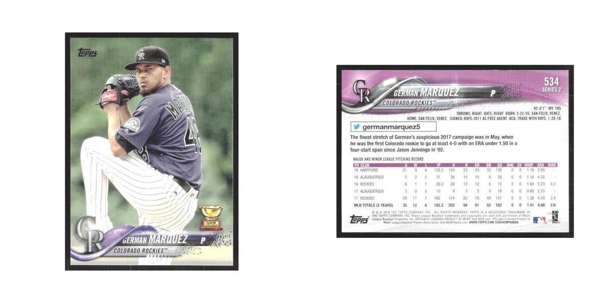 2018 Topps German Marquez Rockies #534