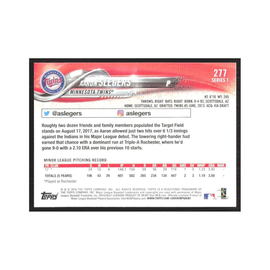 2018 Topps Aaron Slegers RC Twins #277
