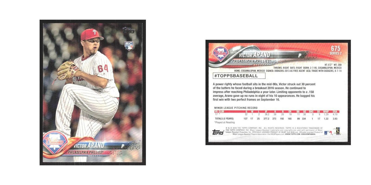 2018 Topps Victor Arano RC Phillies #675