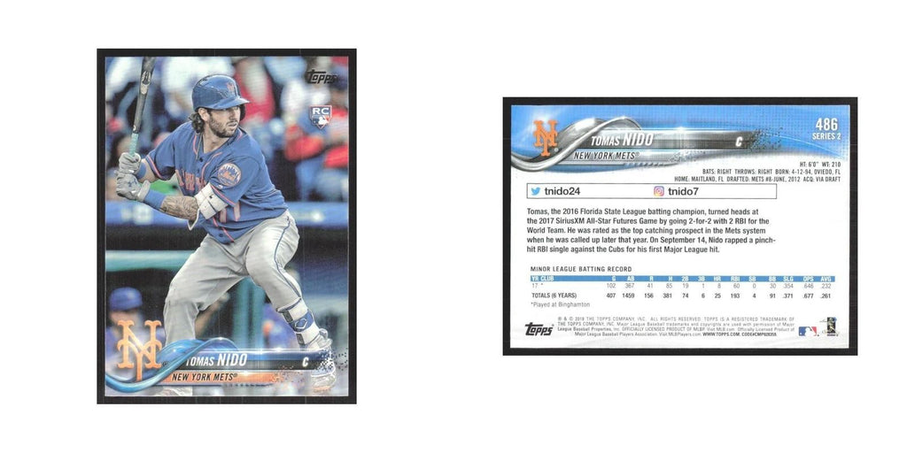 2018 Topps Tomas Nido RC Mets #486