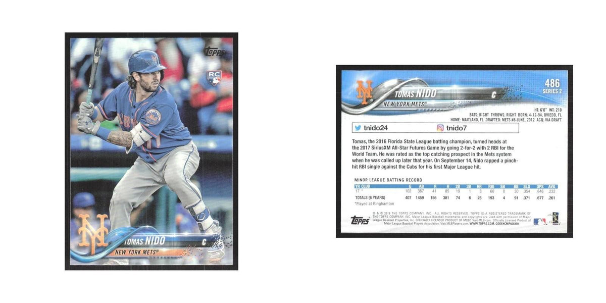 2018 Topps Tomas Nido RC Mets #486