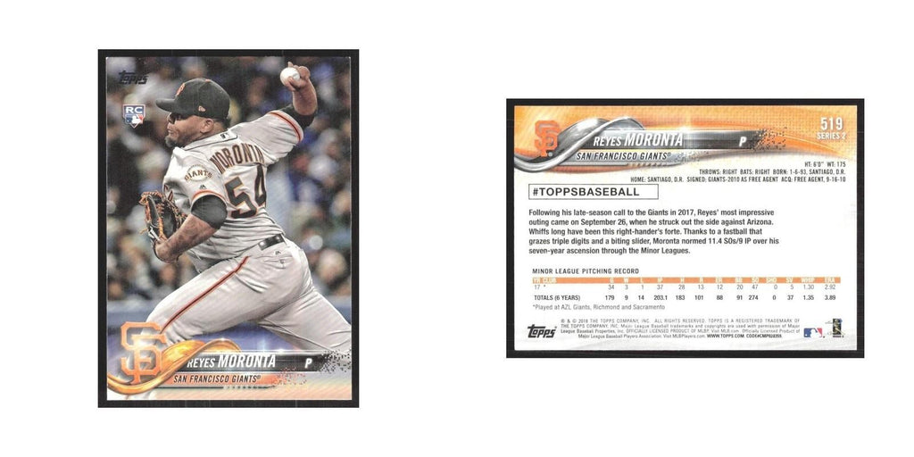 2018 Topps Reyes Moronta RC Giants #519