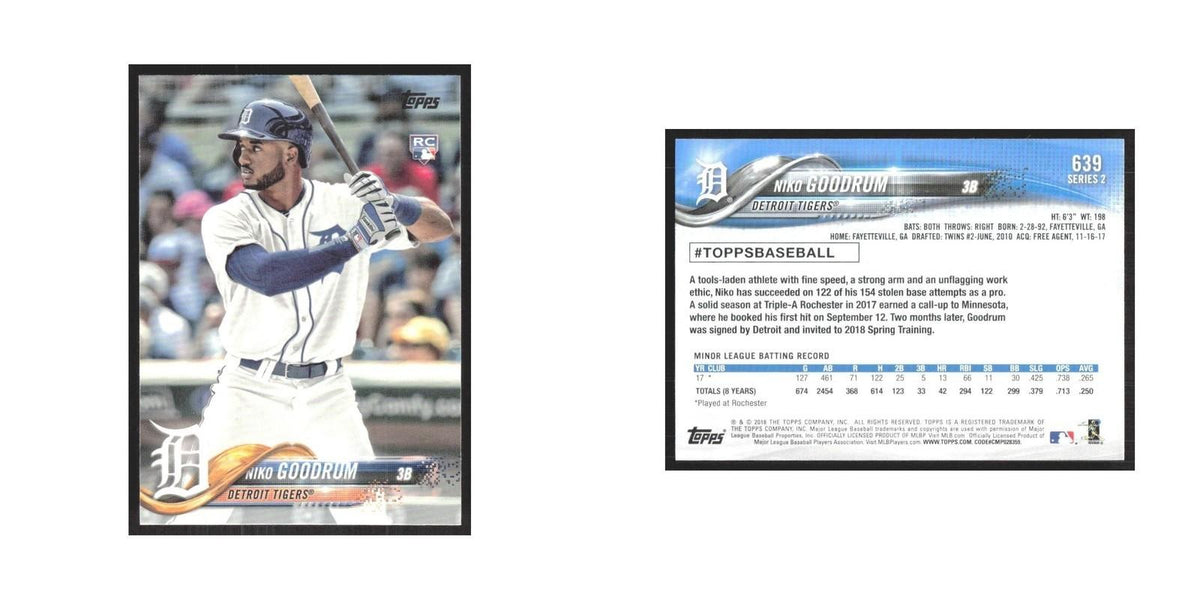 2018 Topps Niko Goodrum RC Tigers #639