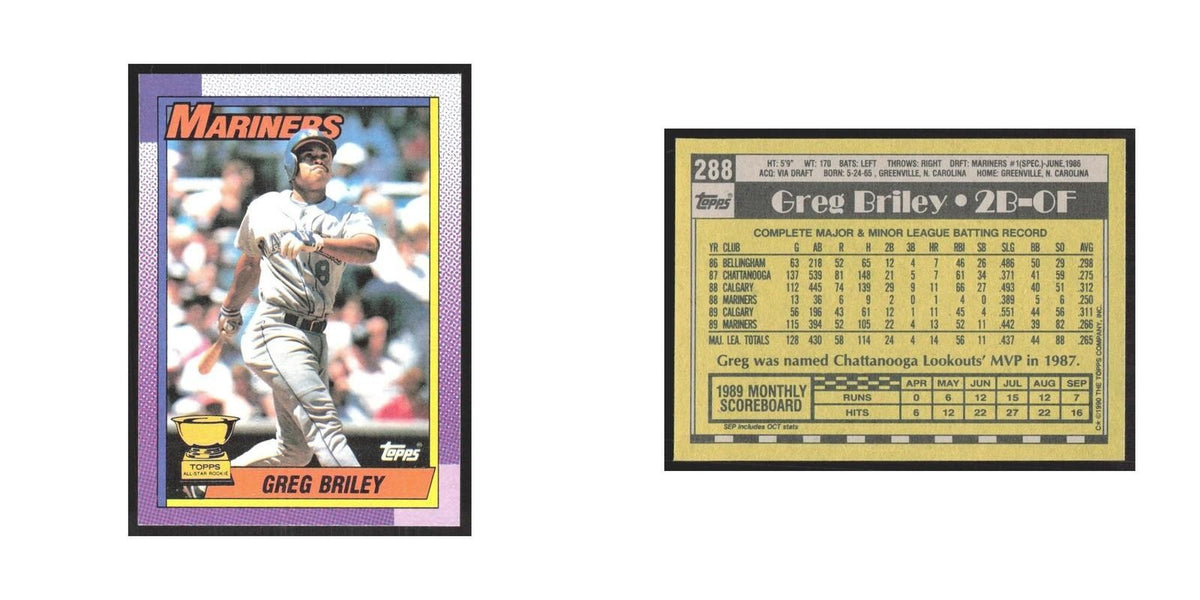 1990 Topps Greg Briley Mariners #288.0