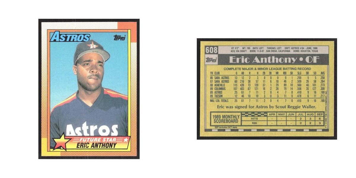 1990 Topps Eric Anthony Astros #608.0