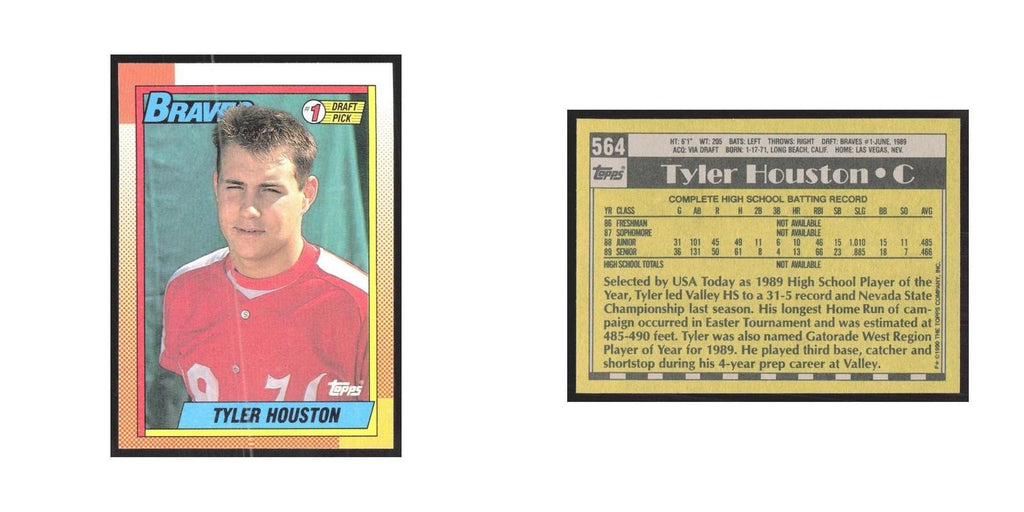 1990 Topps Tyler Houston Braves #564.0