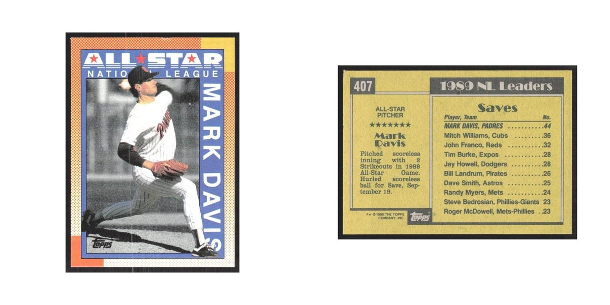 1990 Topps Mark Davis Padres #407.0