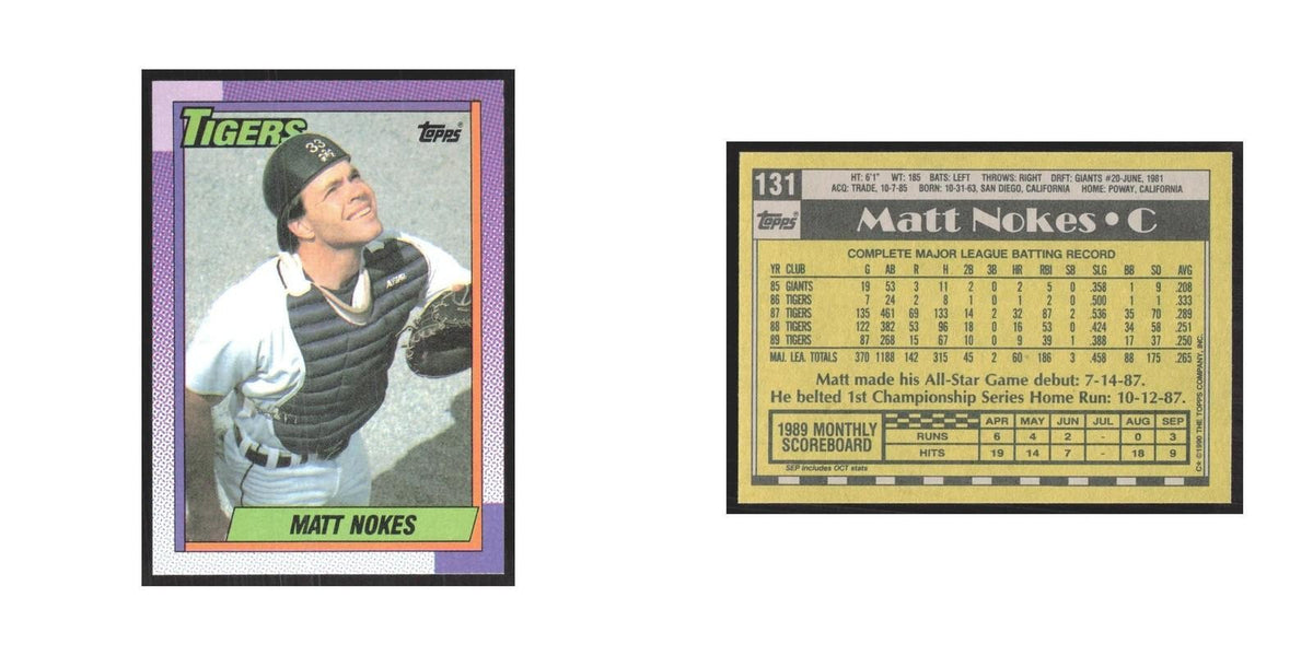 1990 Topps Matt Nokes Tigers #131.0