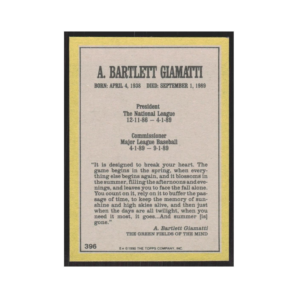 1990 Topps Bart Giamatti #396.0