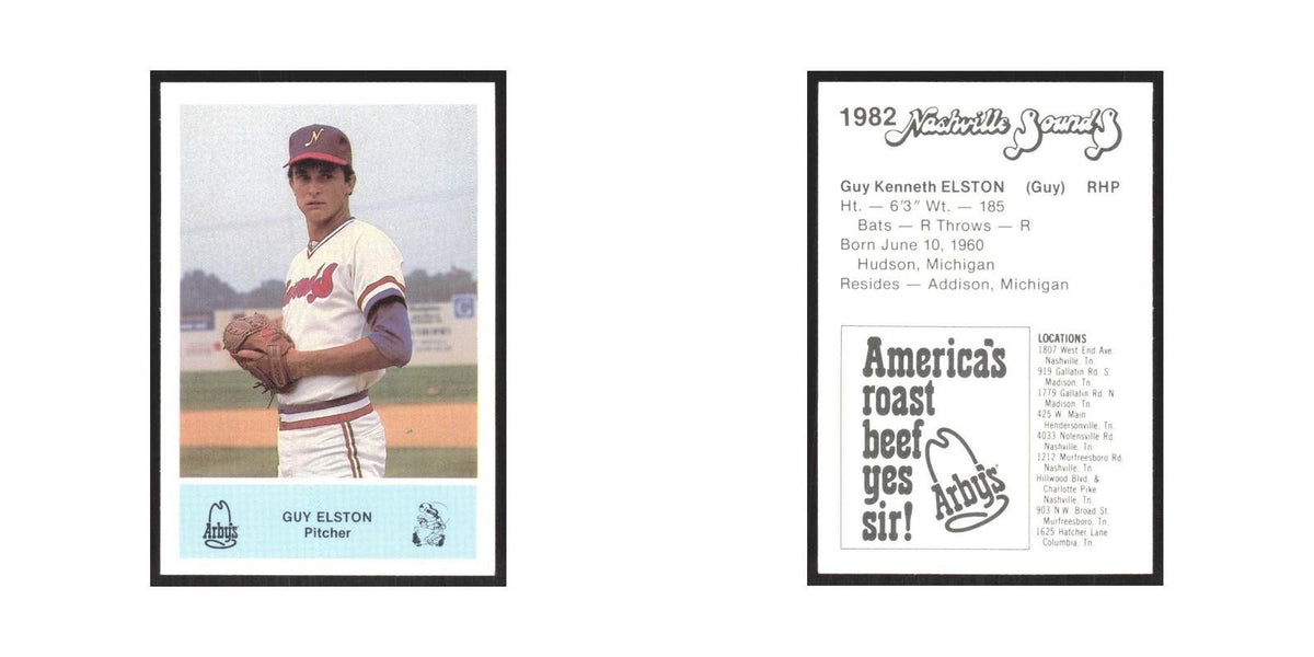 1982 Arbys Minor Leage Guy Elston Nashville Sounds #nan