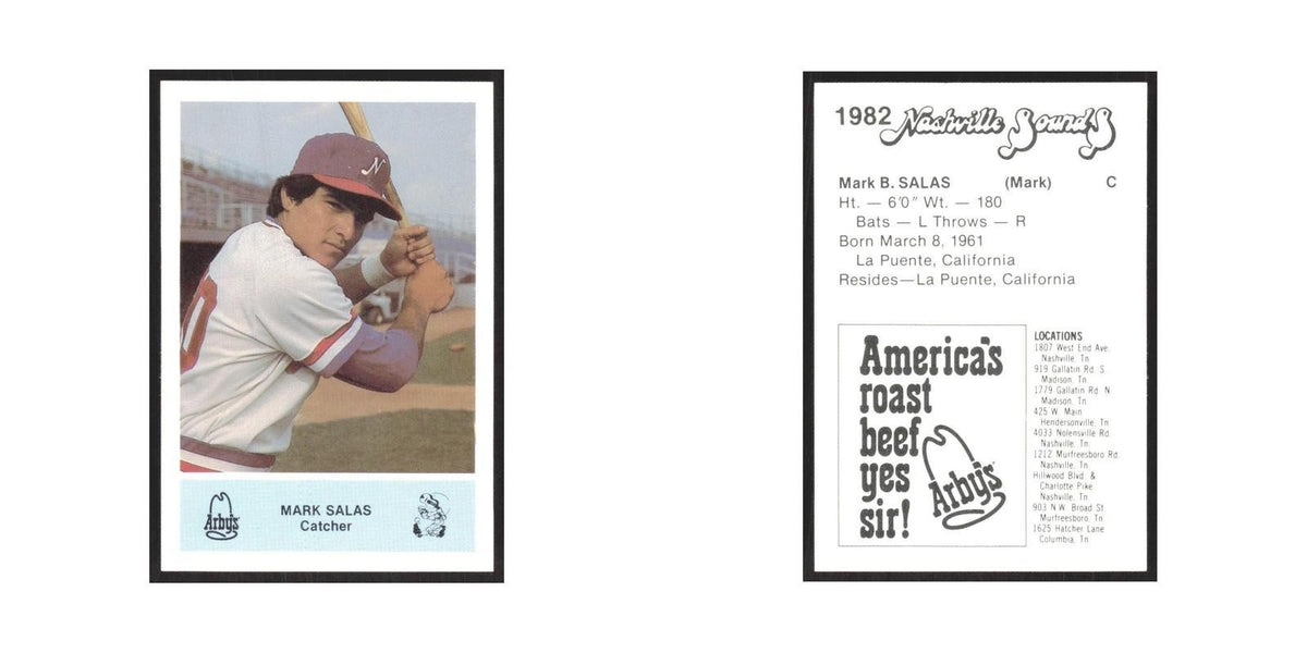 1982 Arbys Minor Leage Mark Salas Nashville Sounds #nan
