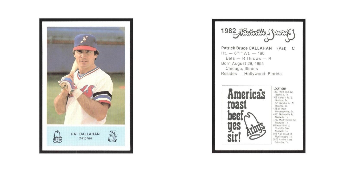 1982 Arbys Minor Leage Pat Callahan Nashville Sounds #nan