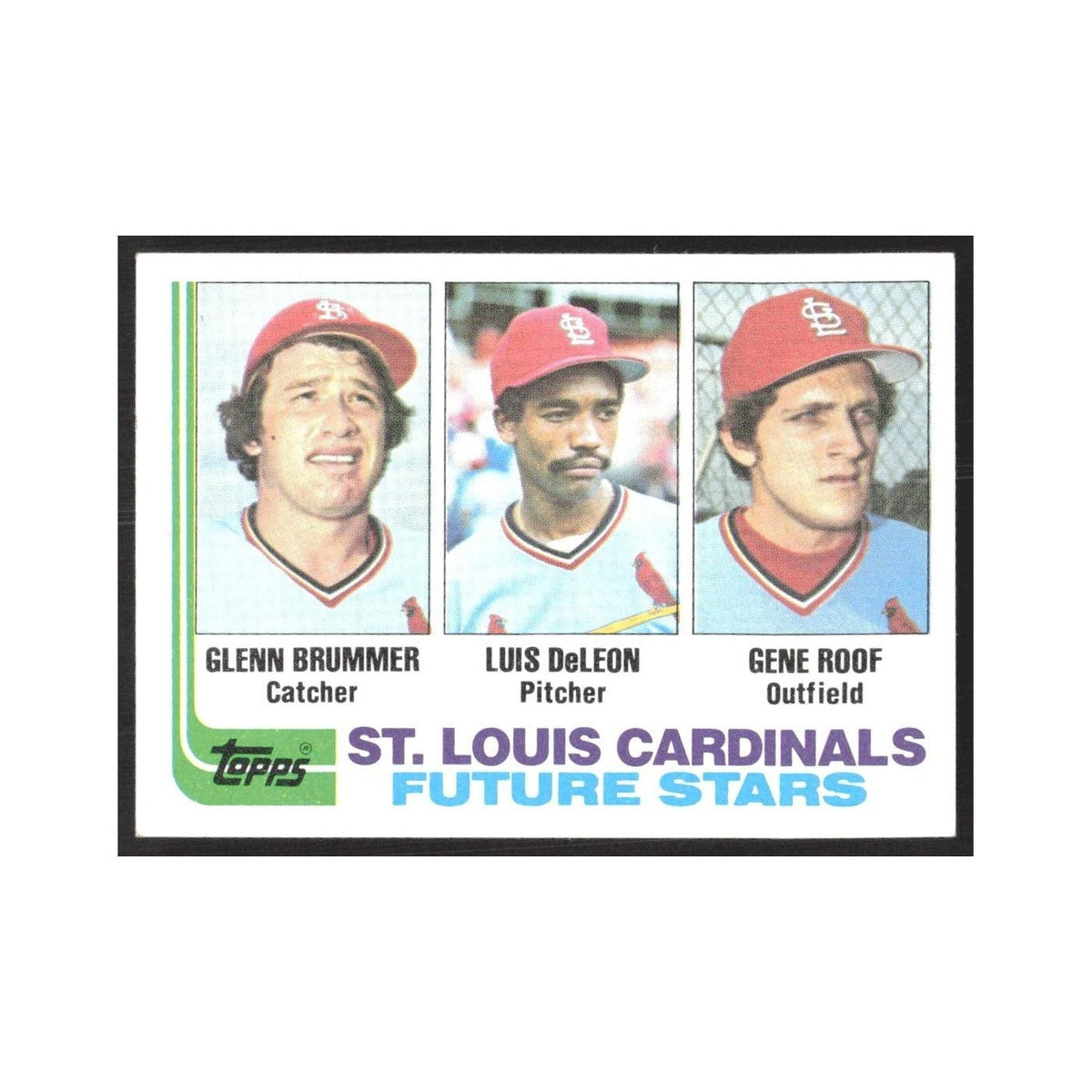1982 Topps Glenn Brummer/Luis DeLeon/Gene Roof Cardinals #561