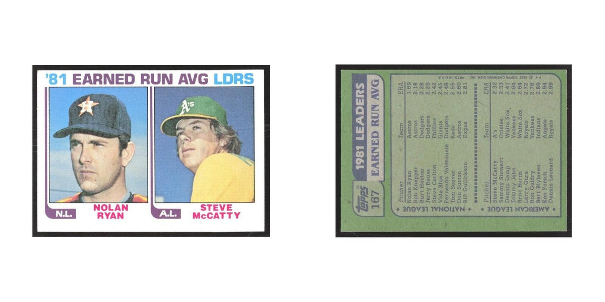 1982 Topps Nolar Ryan/Steve McCatty #167